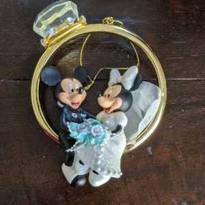 Mickey and Minnie wedding christmas tree ornament